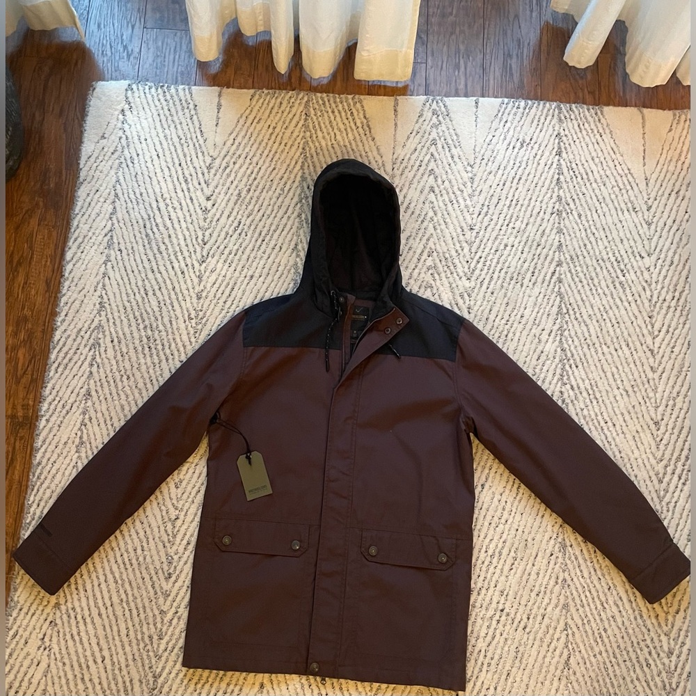 BROTHERS AND SONS MEN'S WAXED CANVAS CRUISER HOODED JACKET - Picture 5 of 7